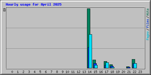 Hourly usage for April 2025