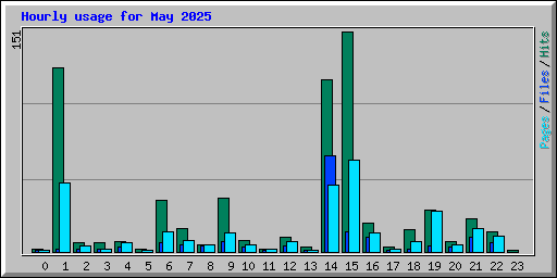Hourly usage for May 2025