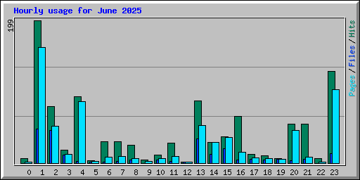 Hourly usage for June 2025