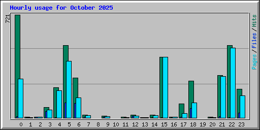Hourly usage for October 2025